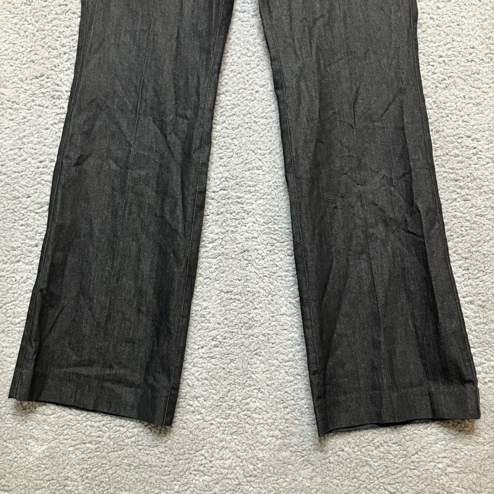 J Jill Jeans Women 6 Black Denim Pants Dark Grey Bootcut Stretch Business Office